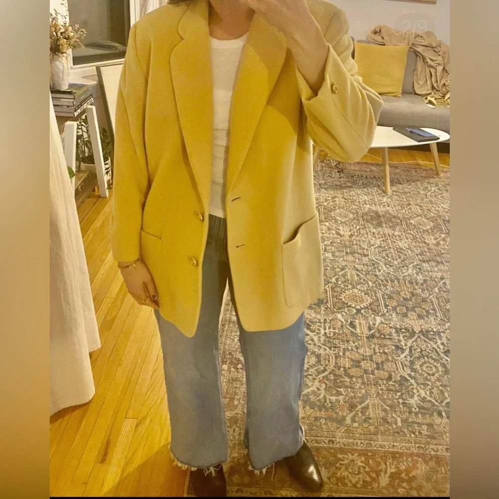 Vintage wool buttercream blazer - Picture 2 of 9